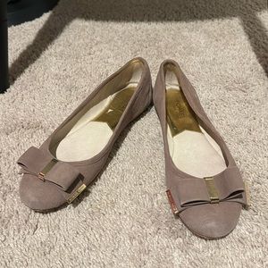 Grey Suede Michael Kors Ballet Flats